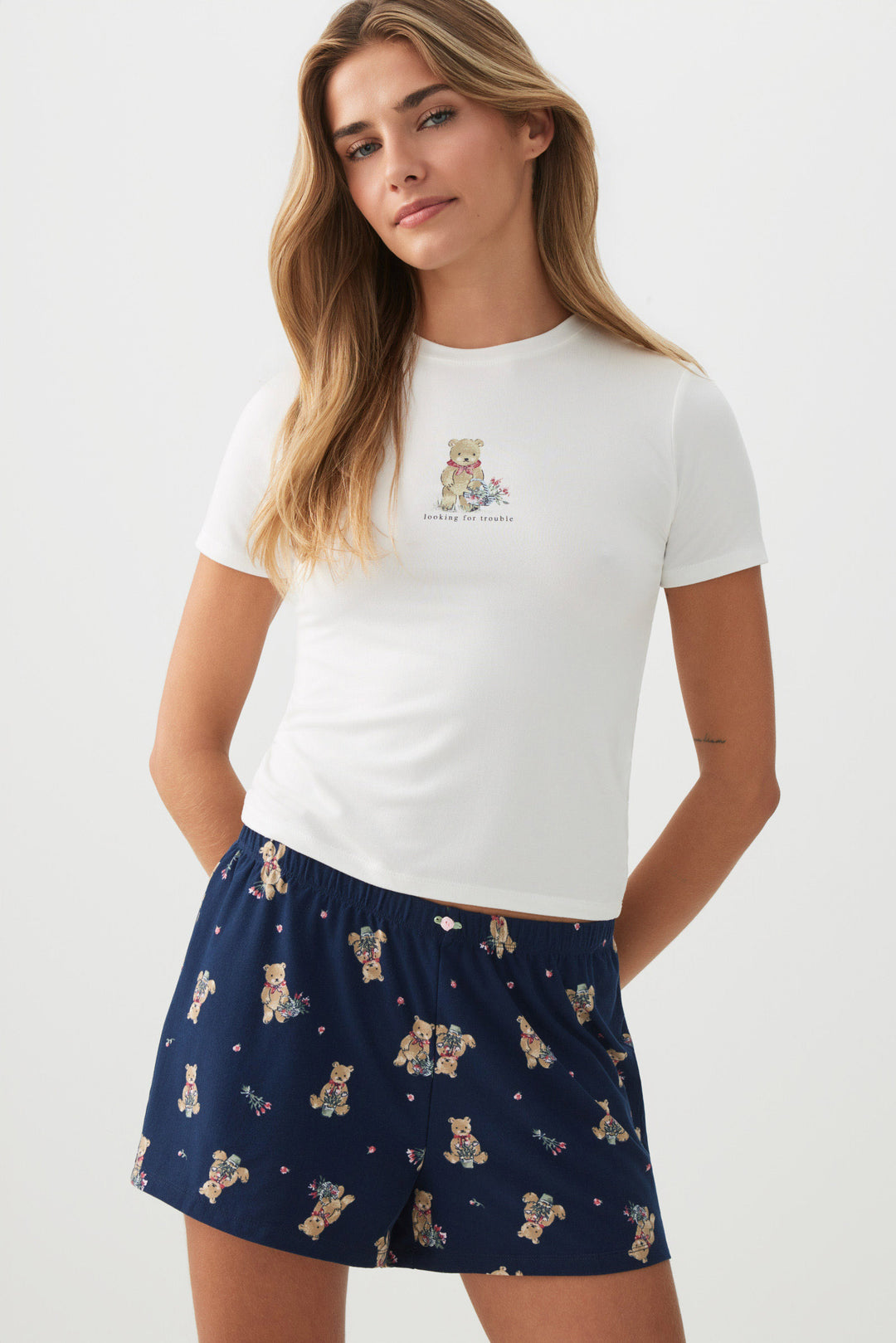 Short de pyjama en tissu HUSHKNIT