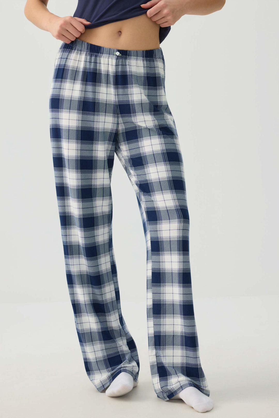 Pantalon de pyjama jambe droite en tissu HUSHKNIT
