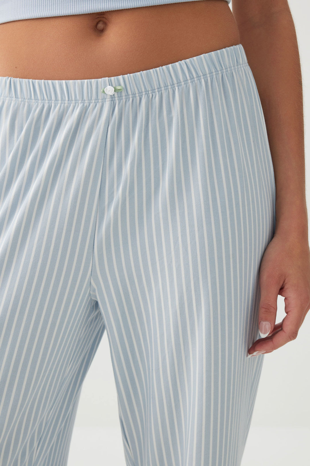 Pantalon de pyjama jambe droite en tissu HUSHKNIT