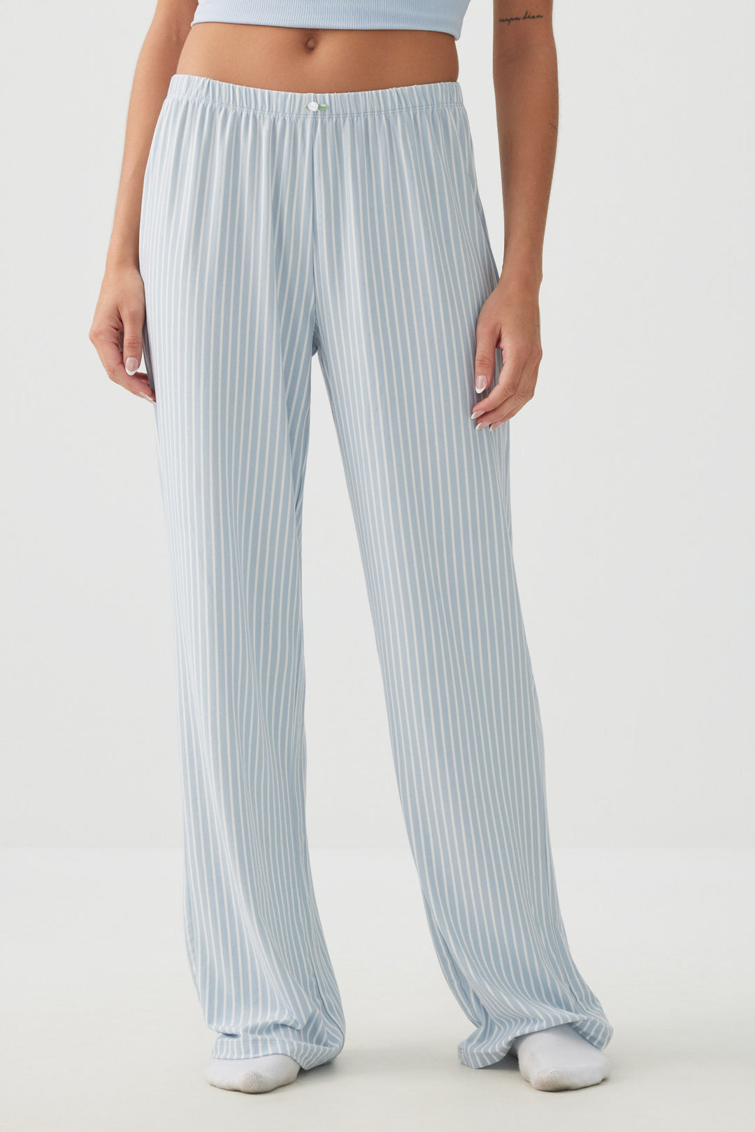 Pantalon de pyjama jambe droite en tissu HUSHKNIT