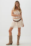 Lace Tiered Micro Skirt