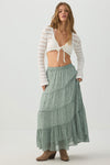 Chiffon Tiered Maxi Skirt