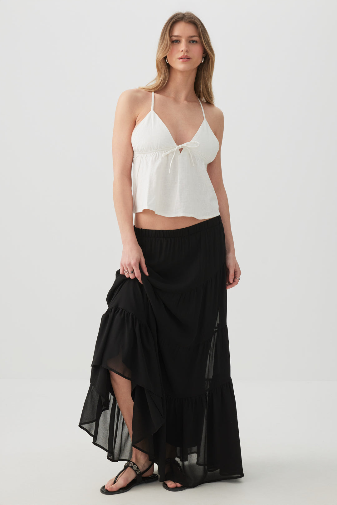 Camisole style nuisette en mélange de lin