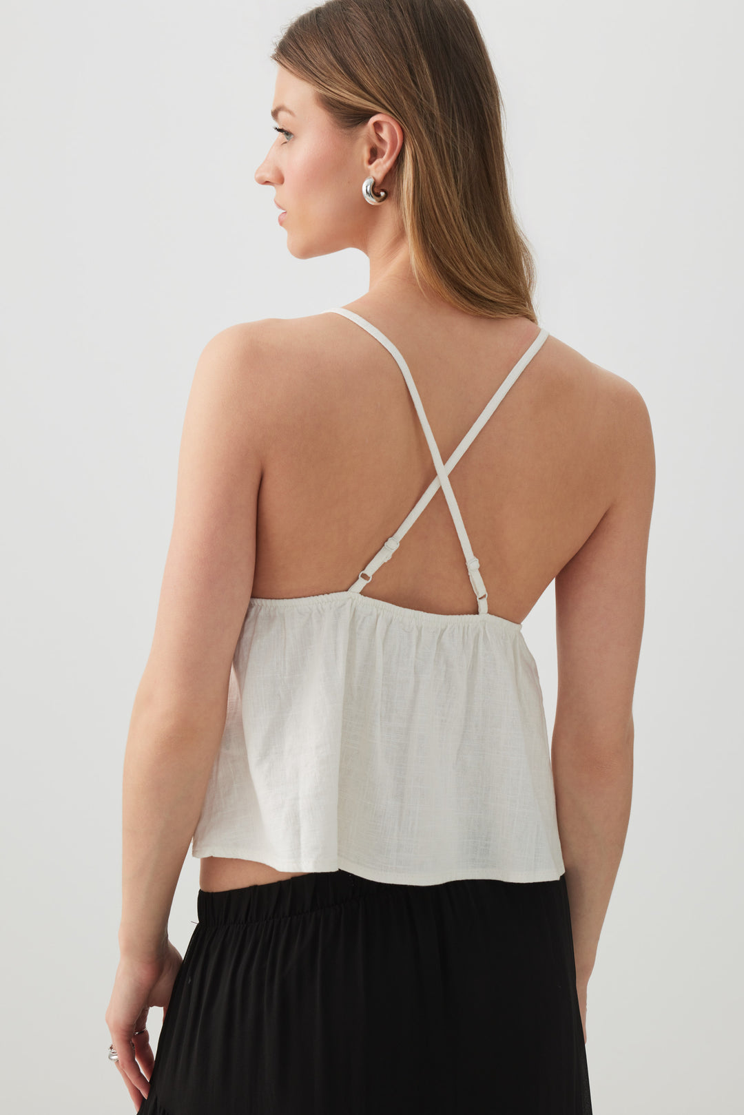 Camisole style nuisette en mélange de lin