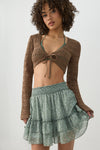 Chiffon Tiered Mini Skirt