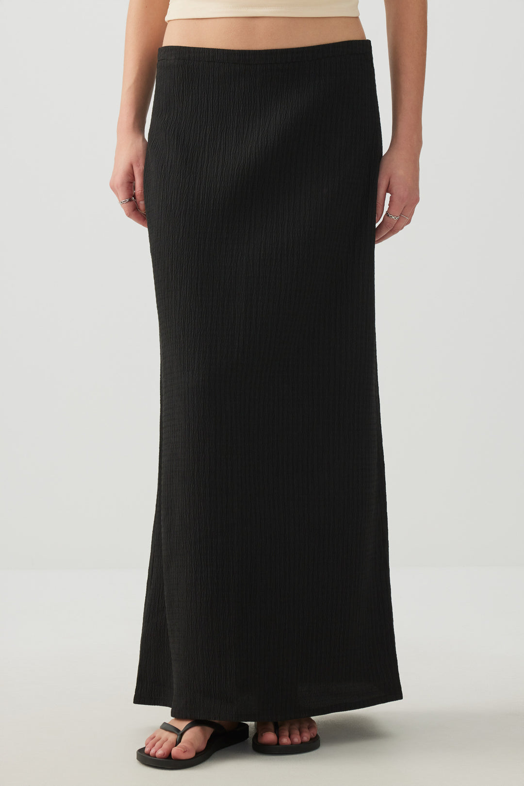 Jupe droite maxi