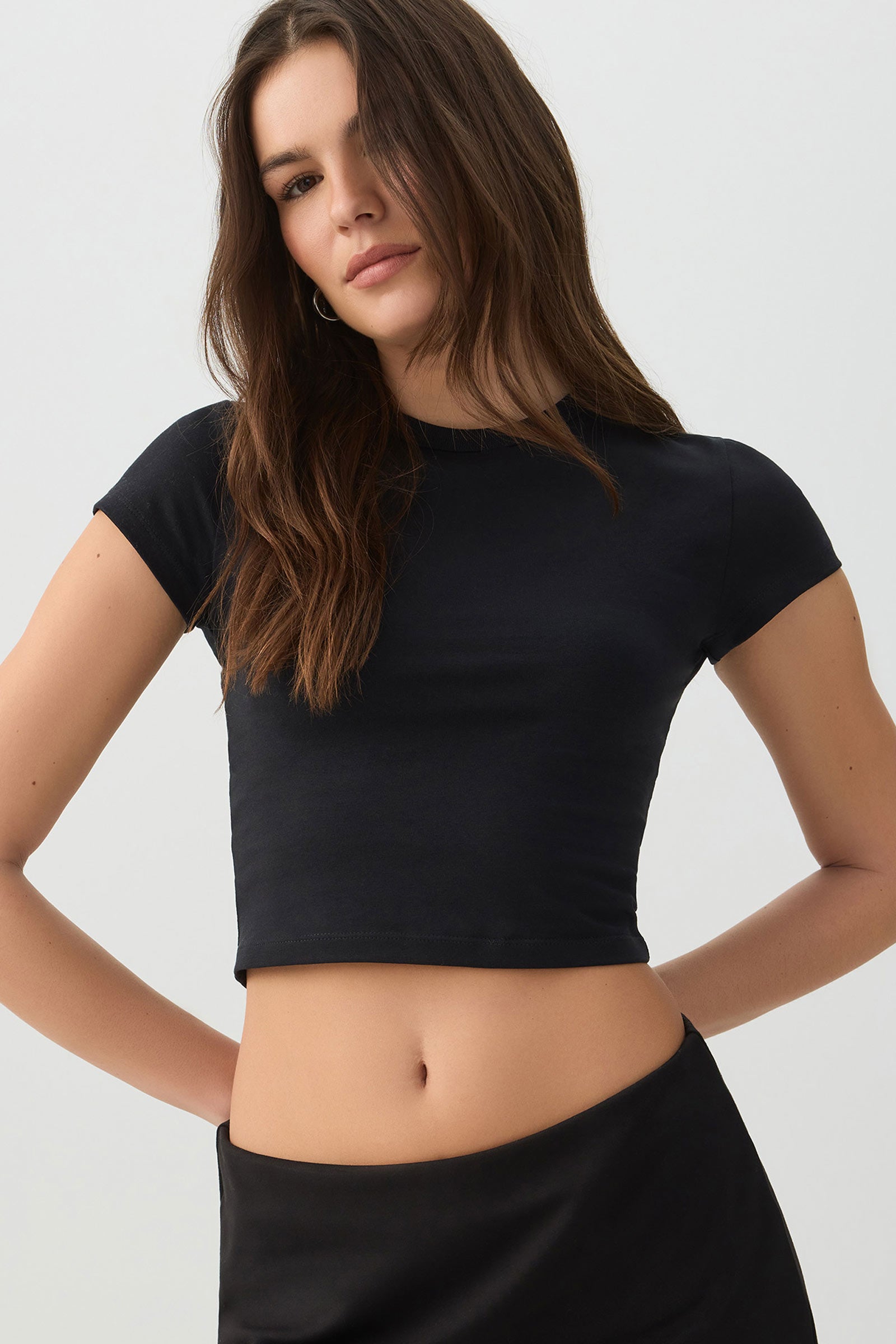 Basic Crop Cap Sleeve T-Shirt – Ardene