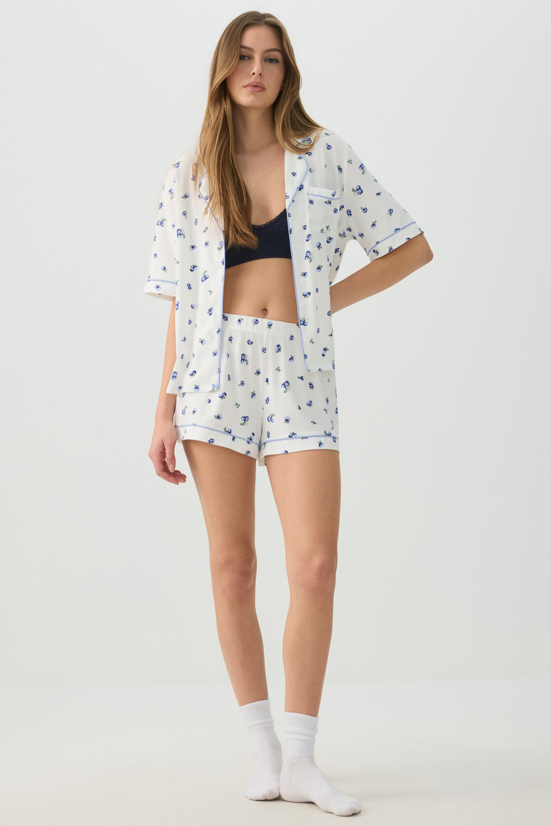 HUSHKNIT Notch Collar PJ Set