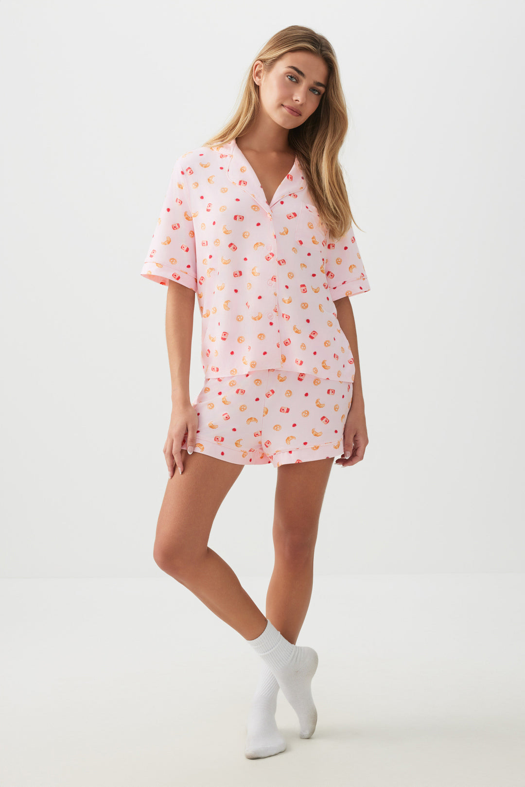 HUSHKNIT Notch Collar PJ Set