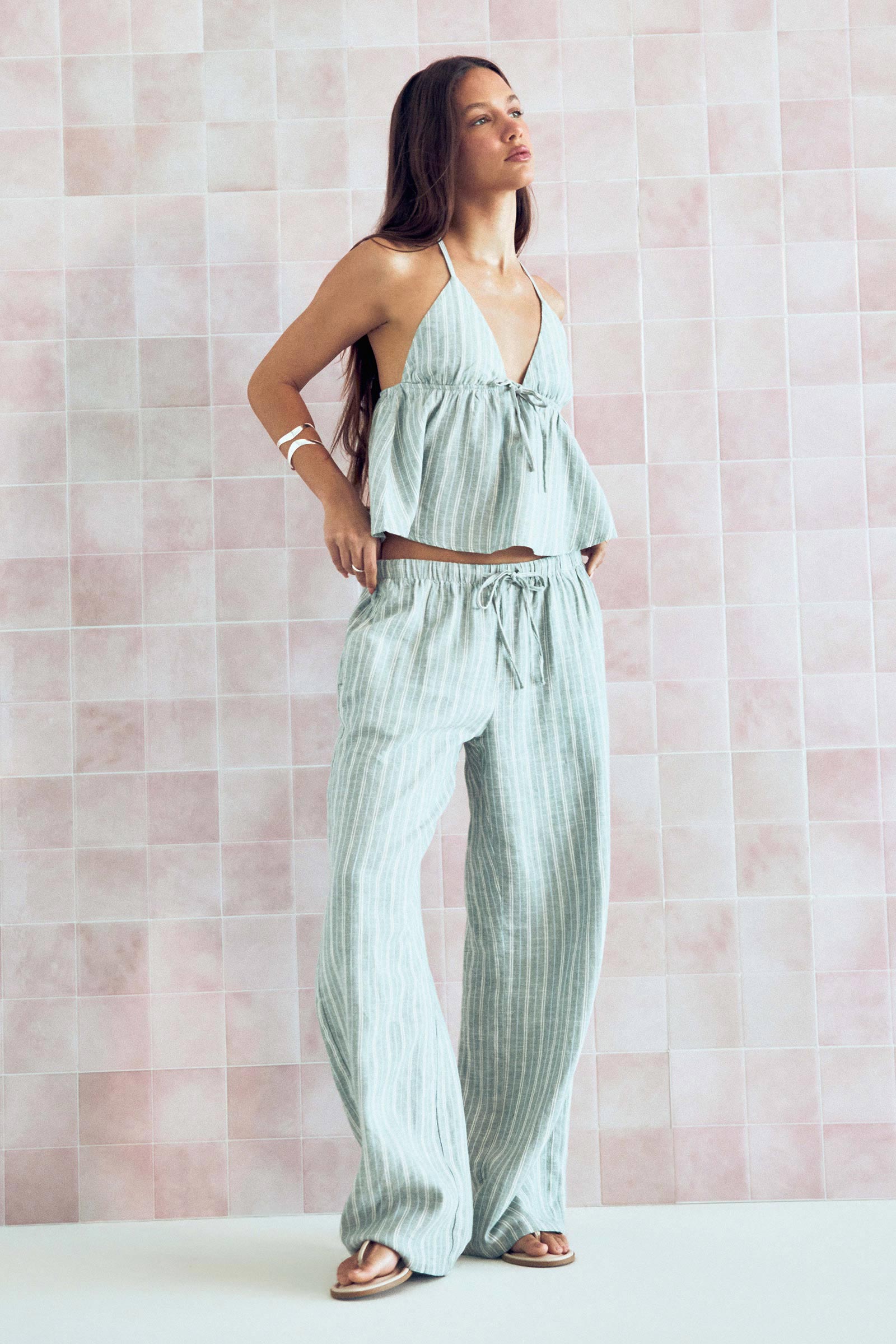 ♠LïNENです Linen Blend Mid Rise Pants – Ardene