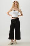 Wide Leg Pull On Capris