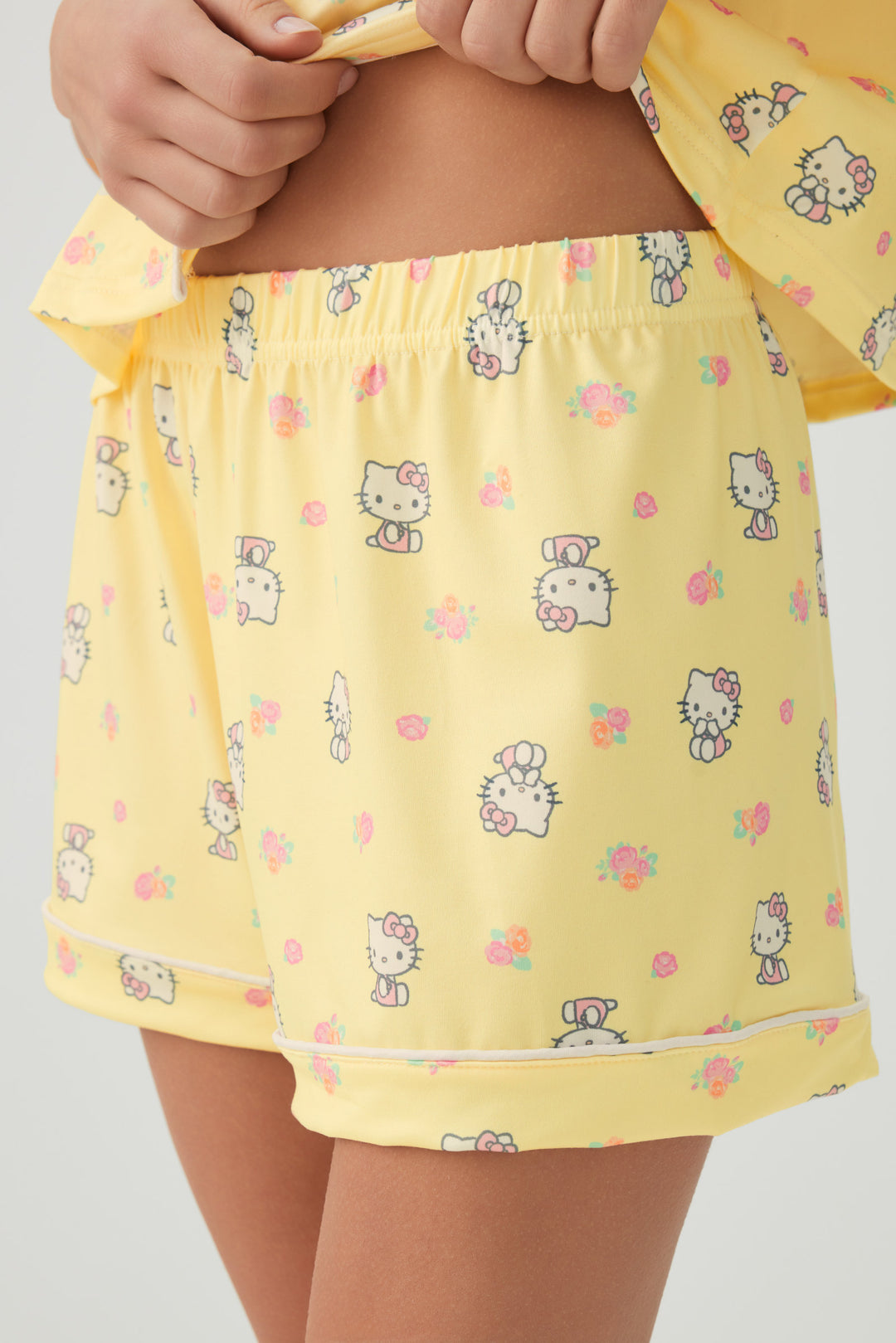 Printed Notch Collar Pajama Set