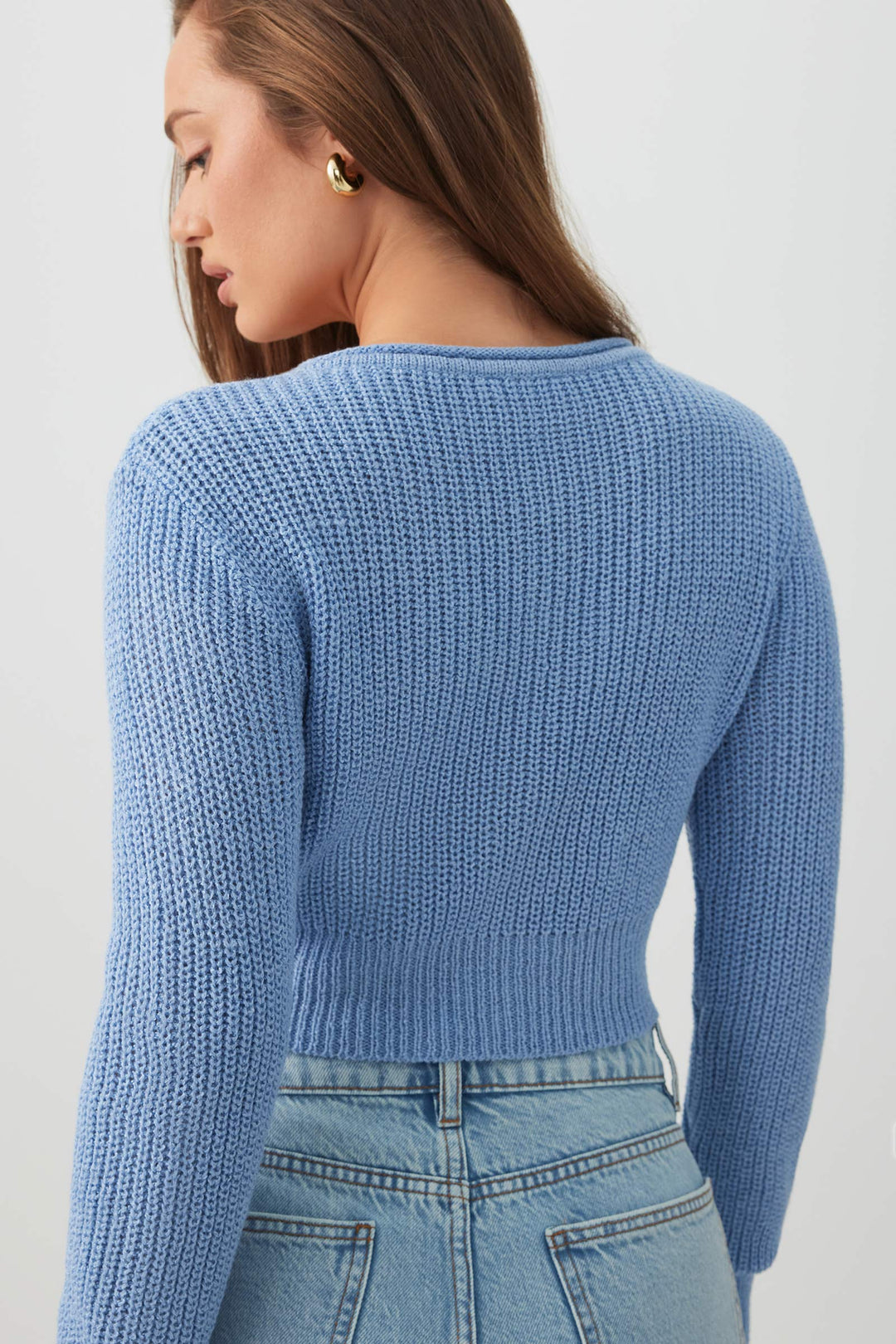 Crop V-Neck Cardigan