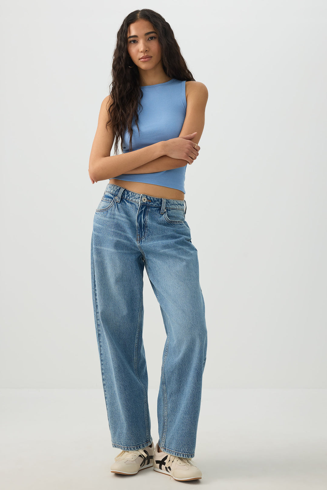 Basic Rib High Neck Tank Top