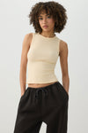 Basic Rib High Neck Tank Top