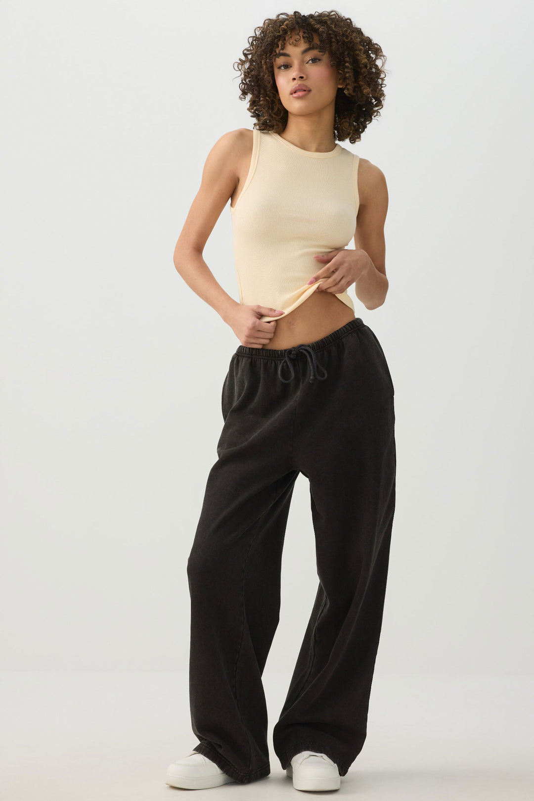 Basic Rib High Neck Tank Top