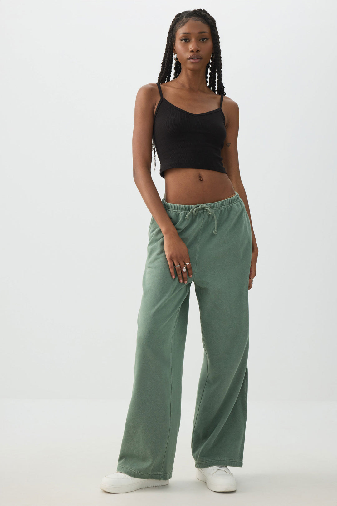 Basic Crop Tank Top with Adjustable Straps