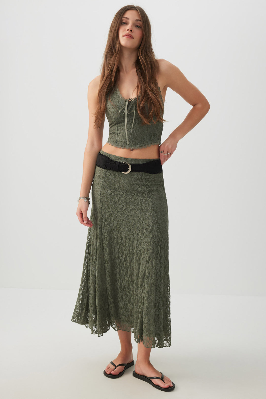 Lace Halter Top with Bow