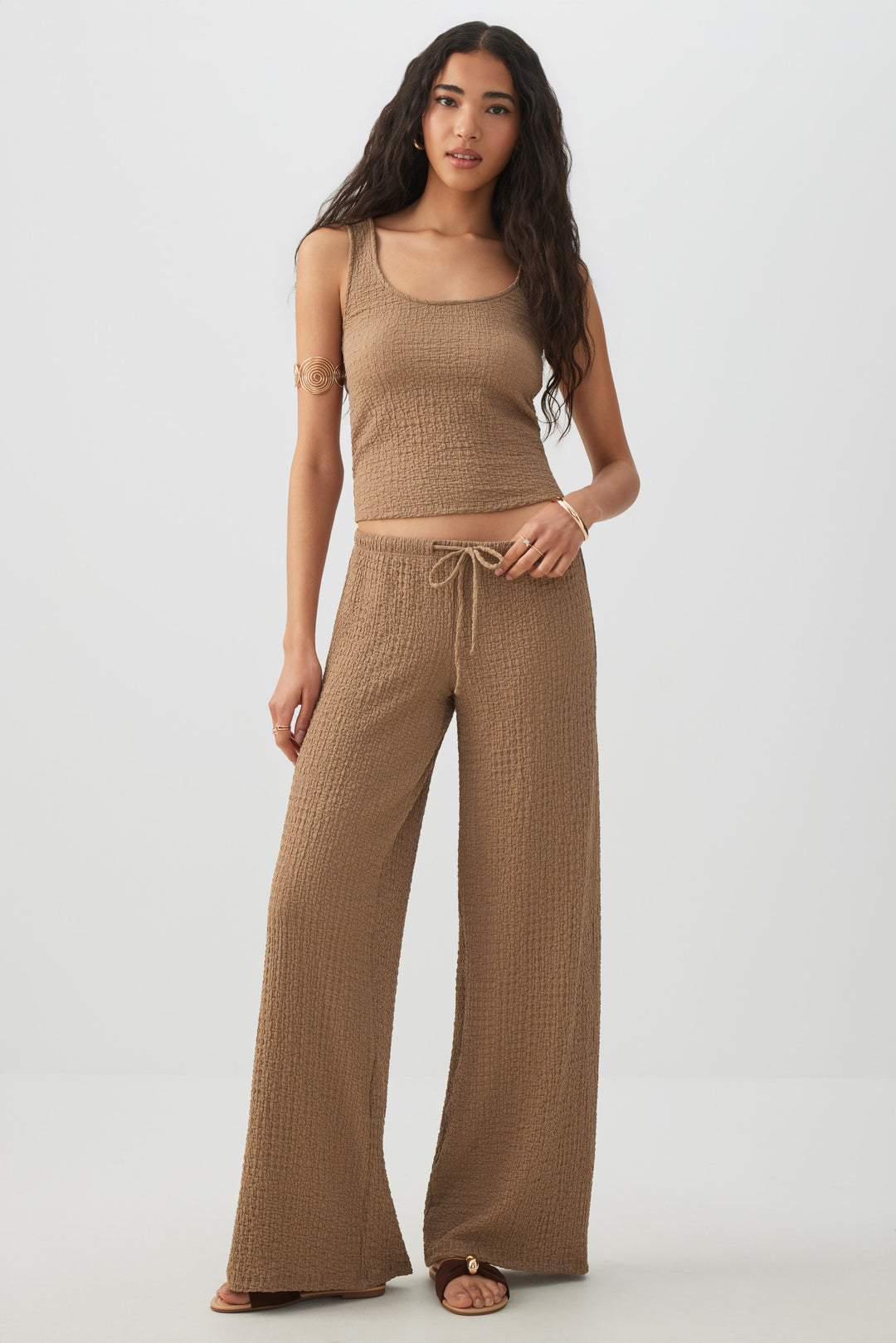 Camisole texturée à col dégagé