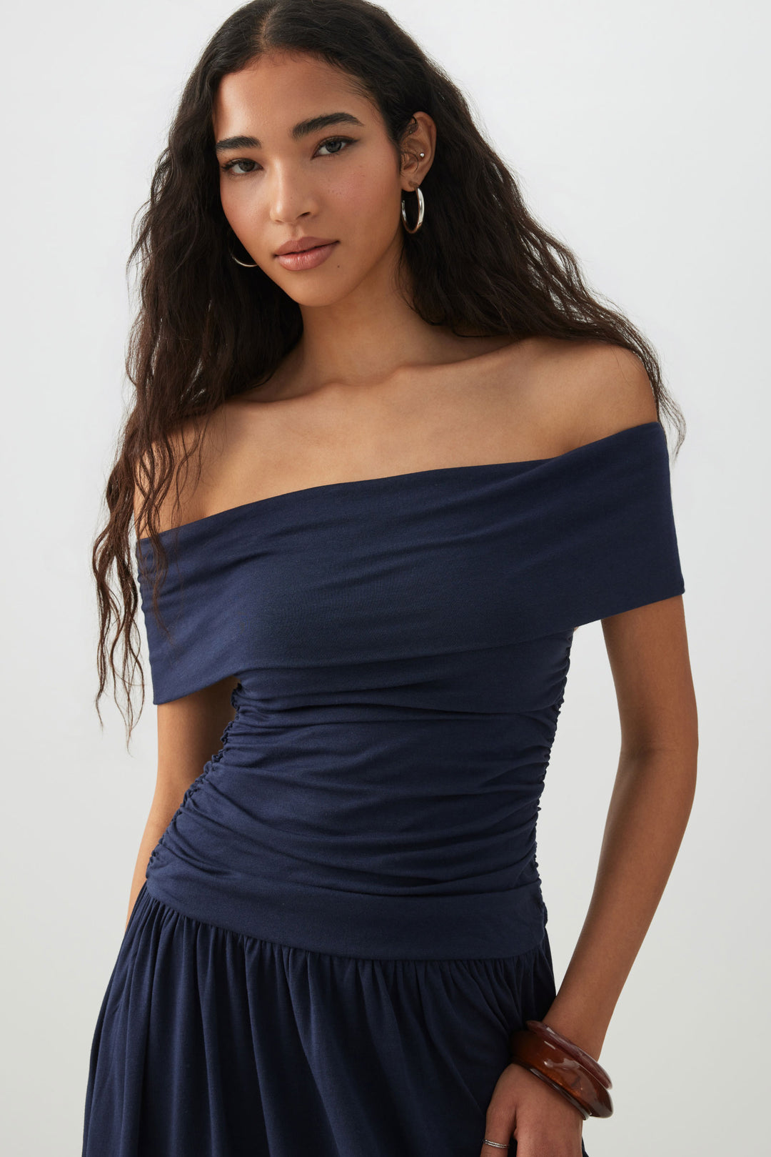 Off Shoulder Midi Dress