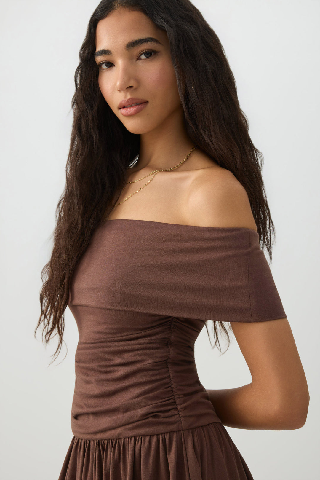 Off Shoulder Midi Dress