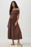 Off Shoulder Midi Dress