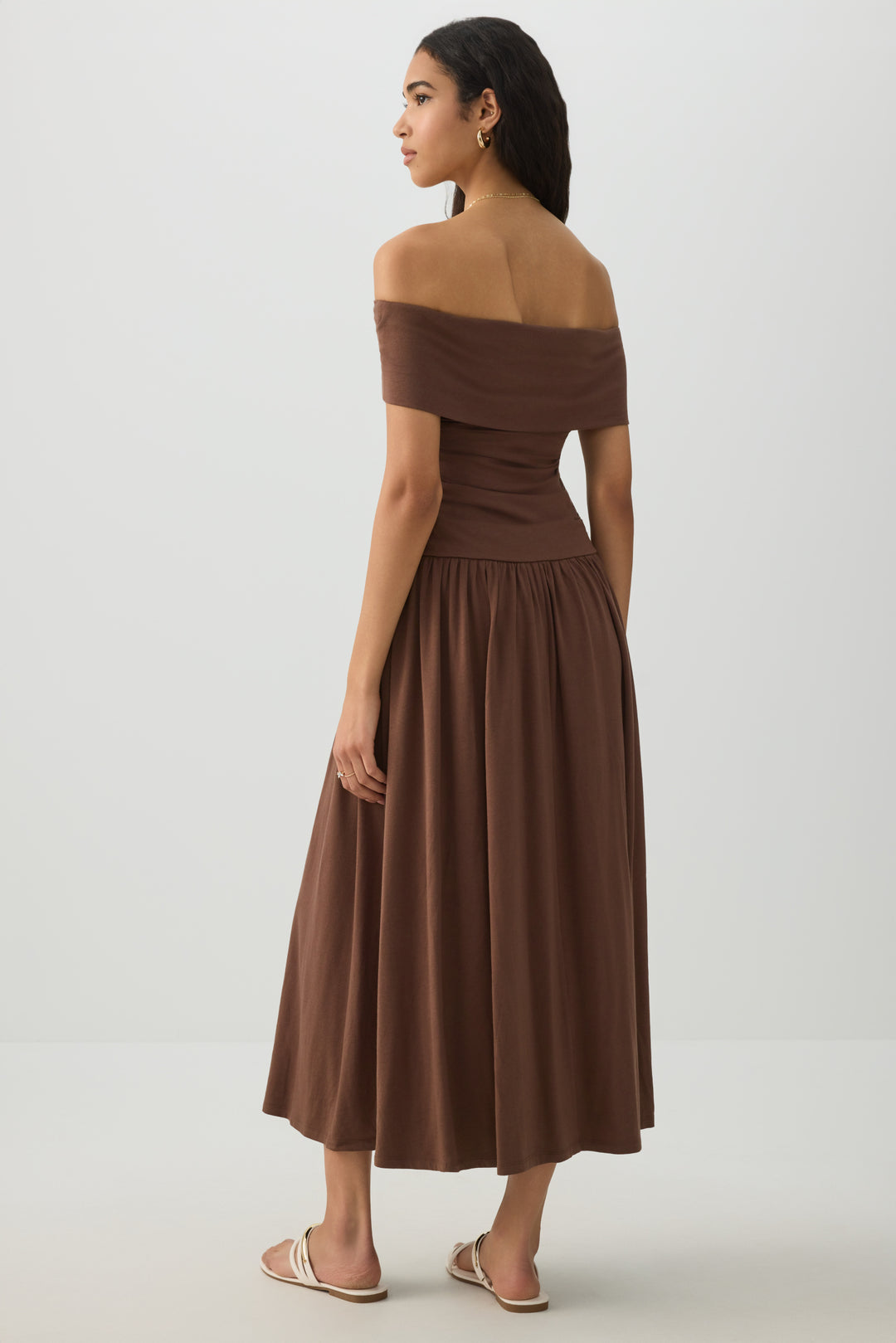 Off Shoulder Midi Dress