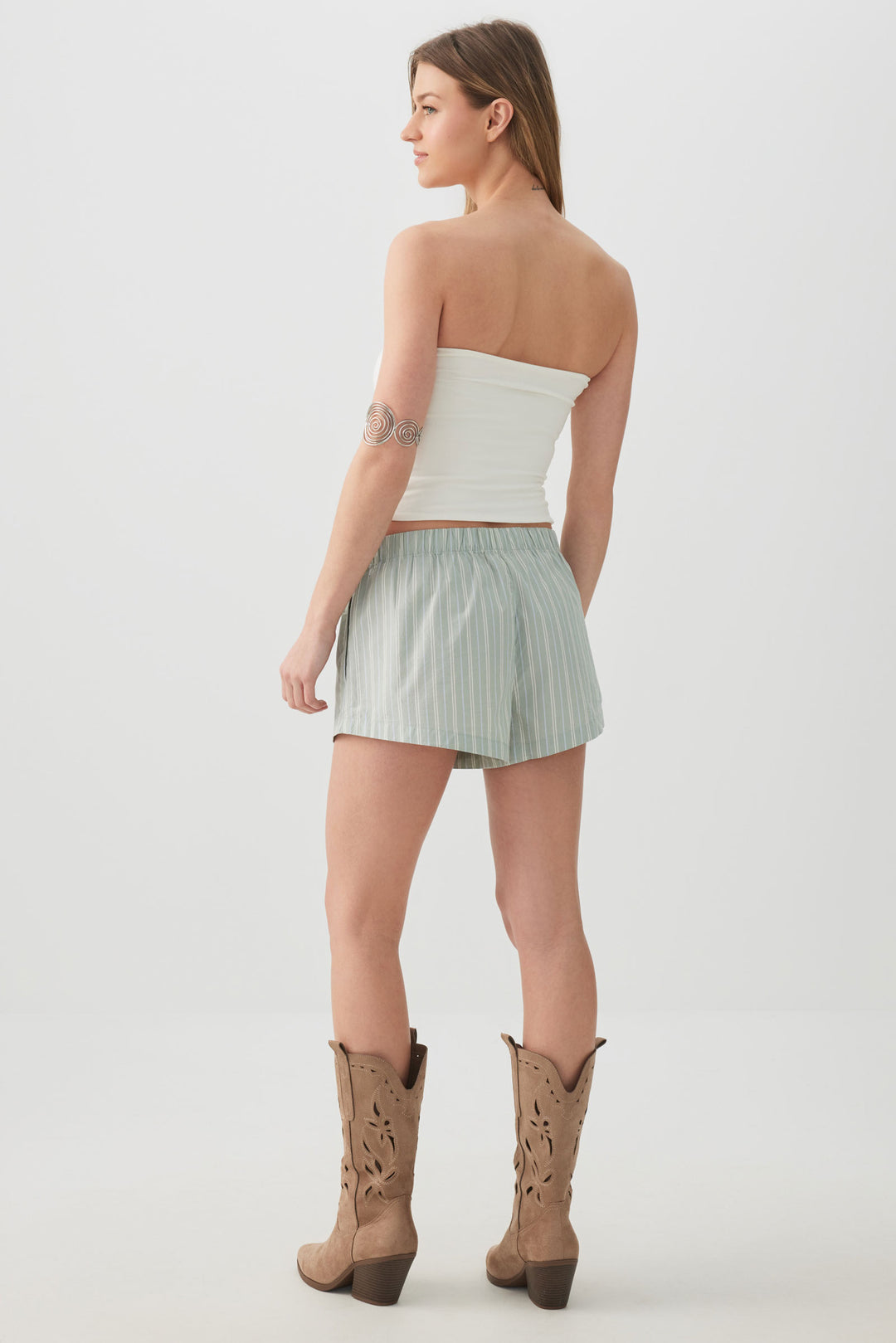 Mid Rise Poplin Boxer Shorts