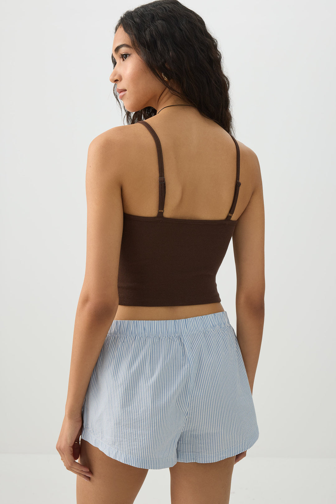 Mid Rise Poplin Boxer Shorts