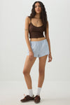 Mid Rise Poplin Boxer Shorts