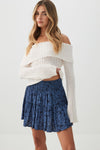 Smocked Waist Flowy Skort