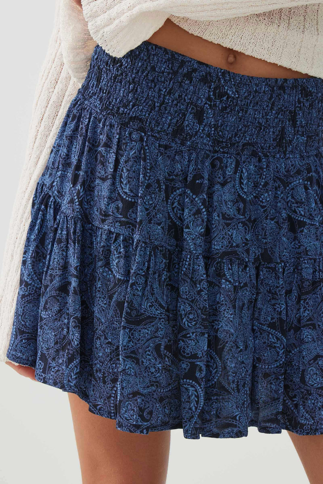 Smocked Waist Flowy Skort
