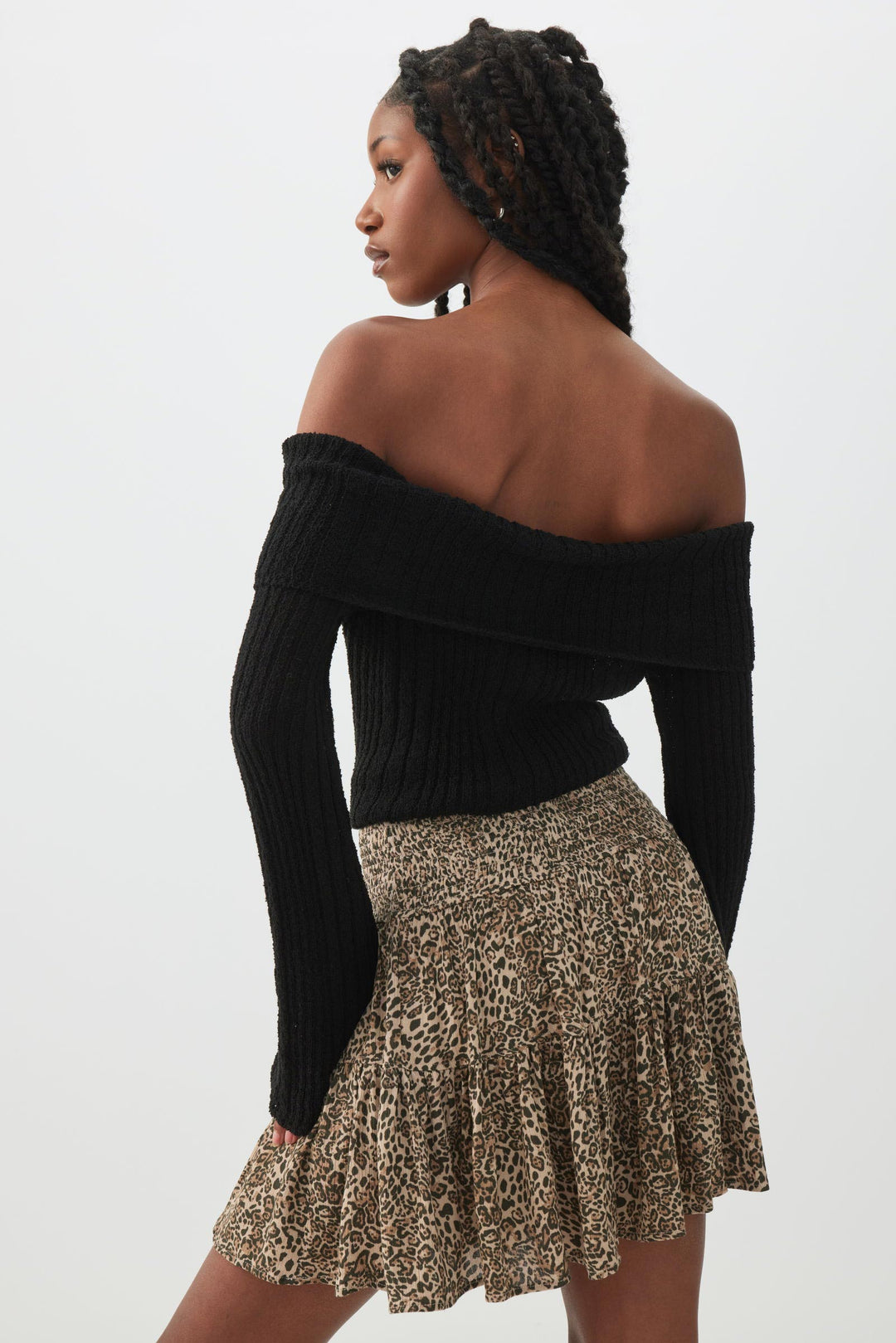Smocked Waist Flowy Skort