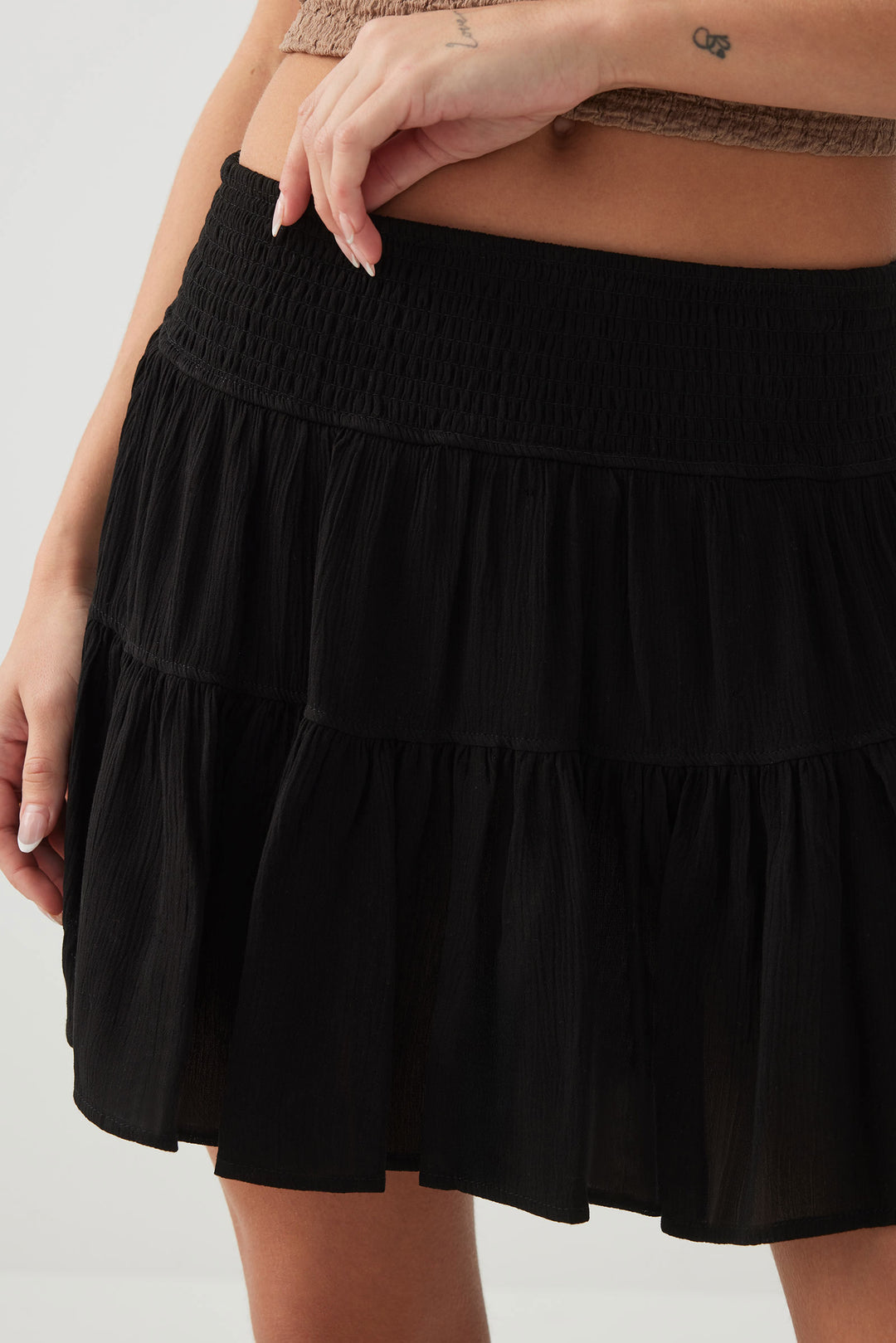 Smocked Waist Flowy Skort