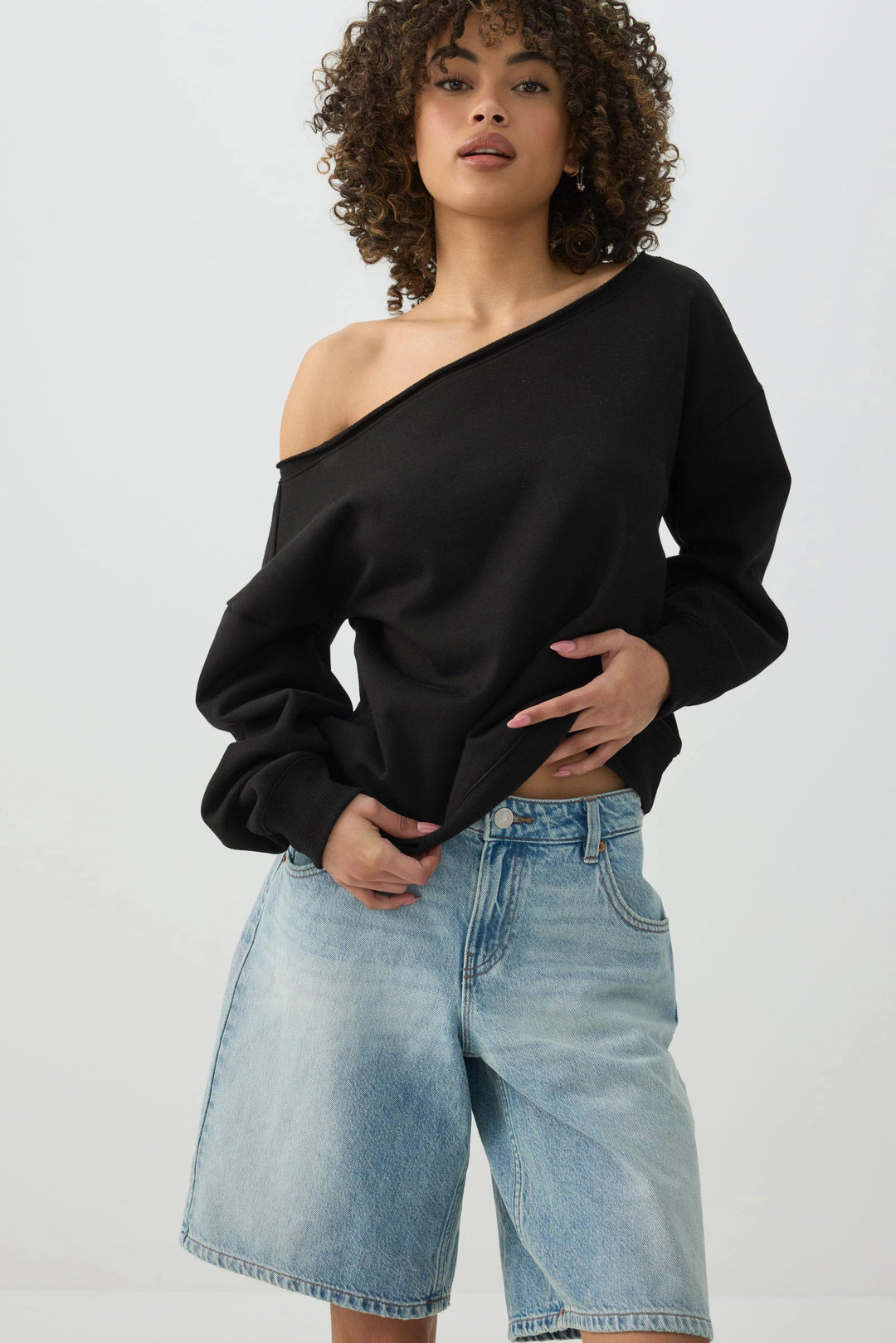 Off Shoulder Sweatshirt