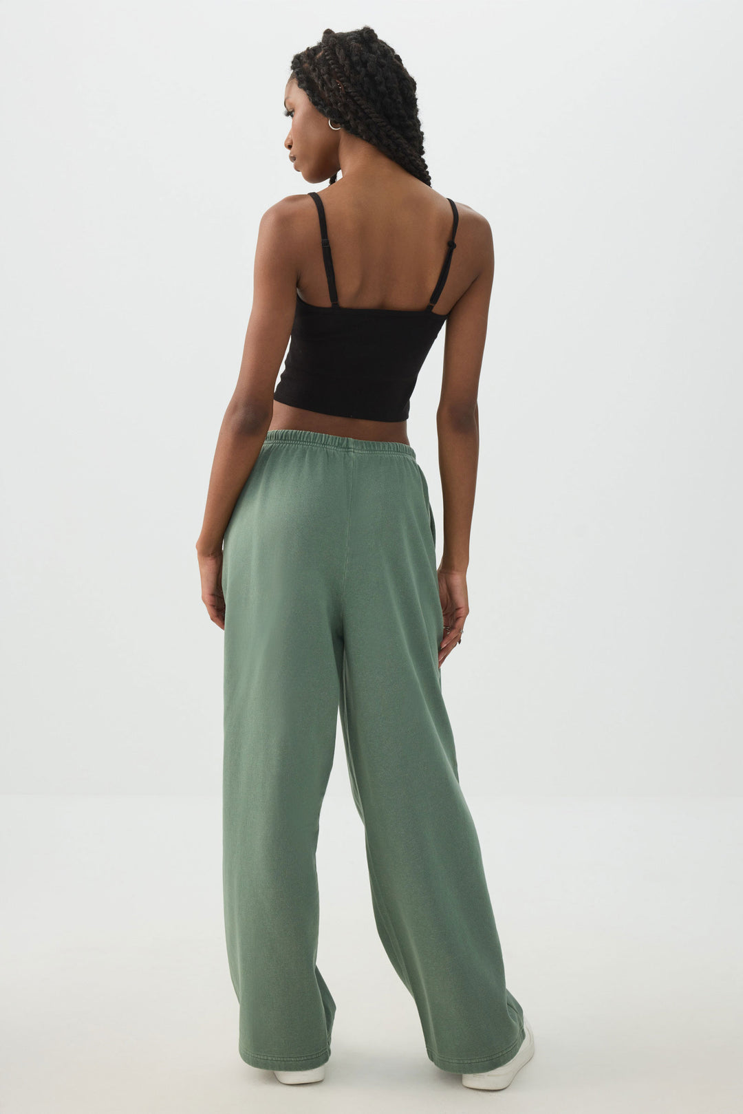 Pantalon de jogging à jambe large délavé