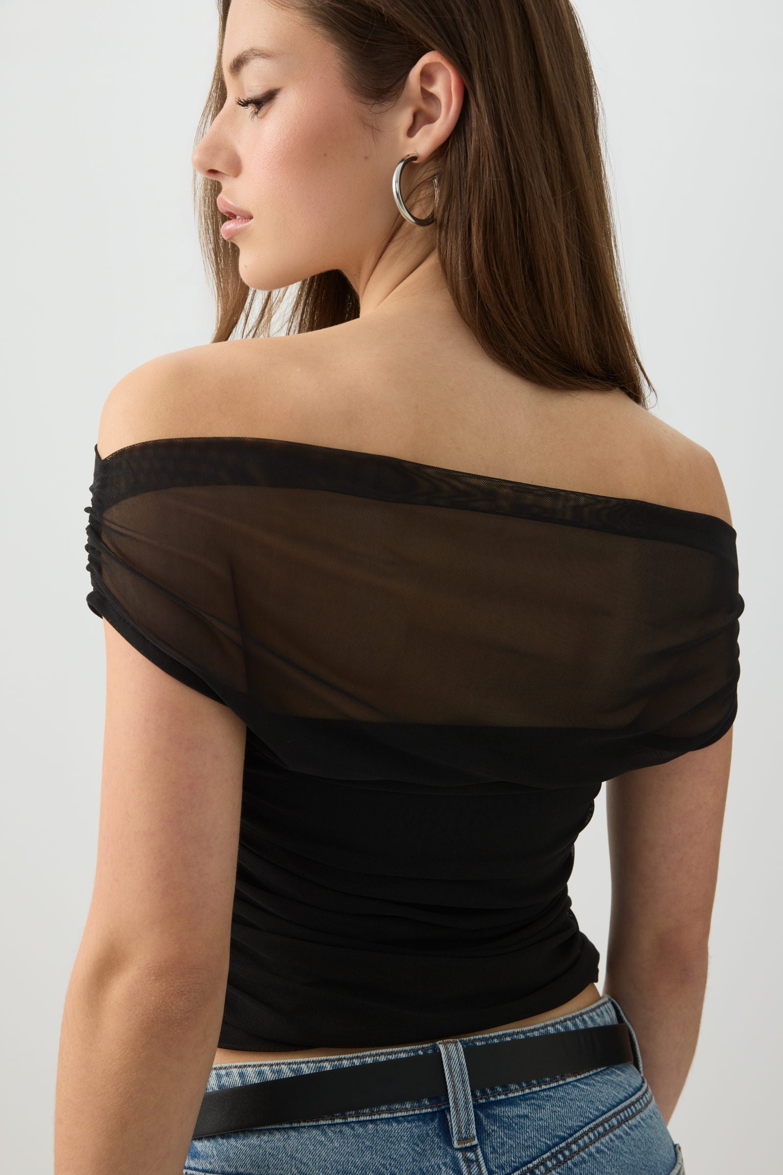 Off Shoulder Mesh Top – Ardene
