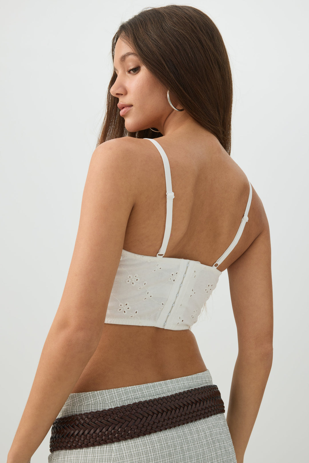 Eyelet Ultra Cropped Bustier Top