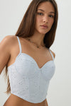 Eyelet Ultra Cropped Bustier Top
