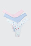 3-Pack Microfiber Thong Panties