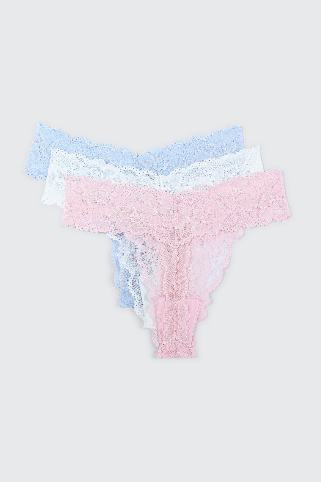 3-Pack Lace Thong Panties