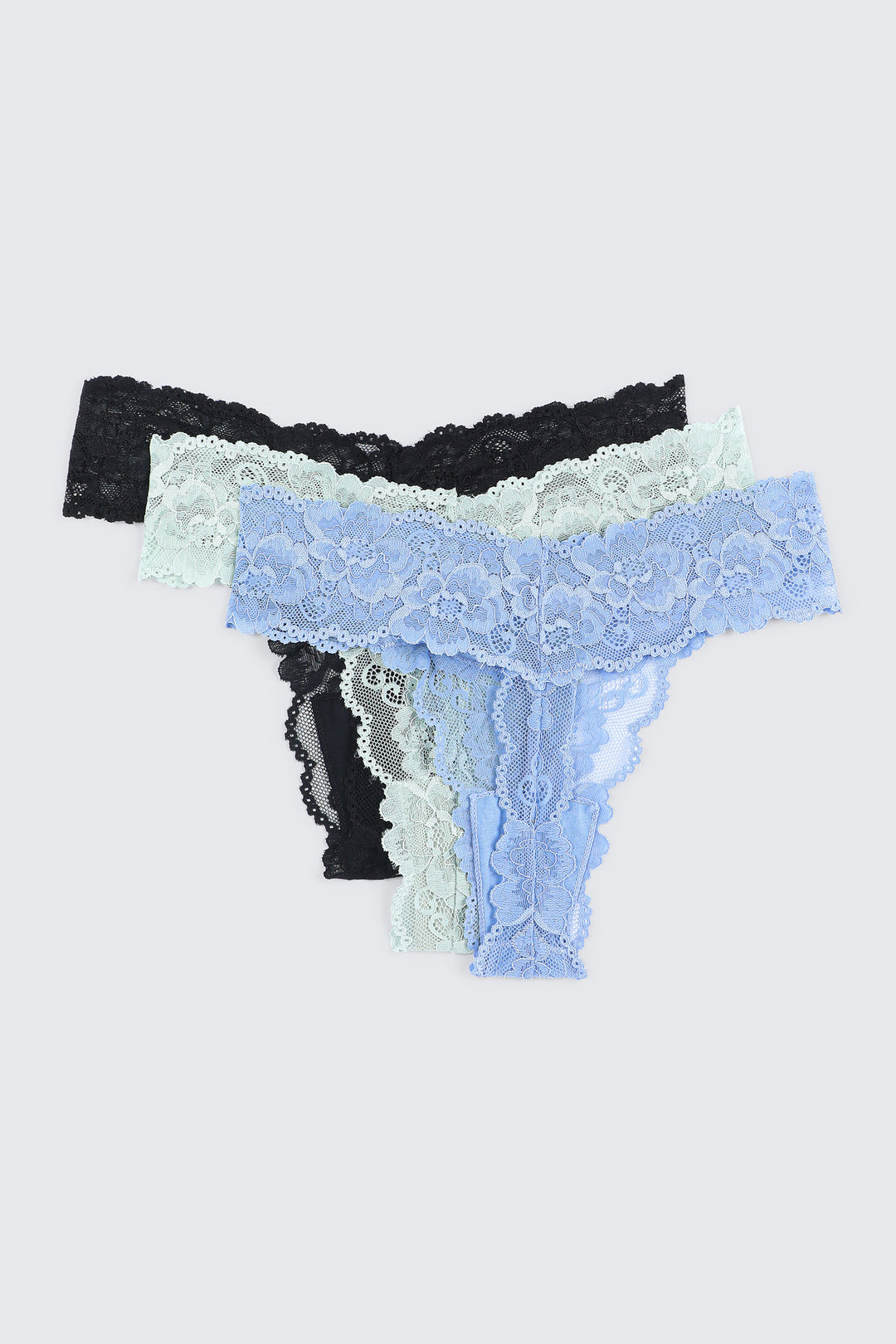 3-Pack Lace Thong Panties