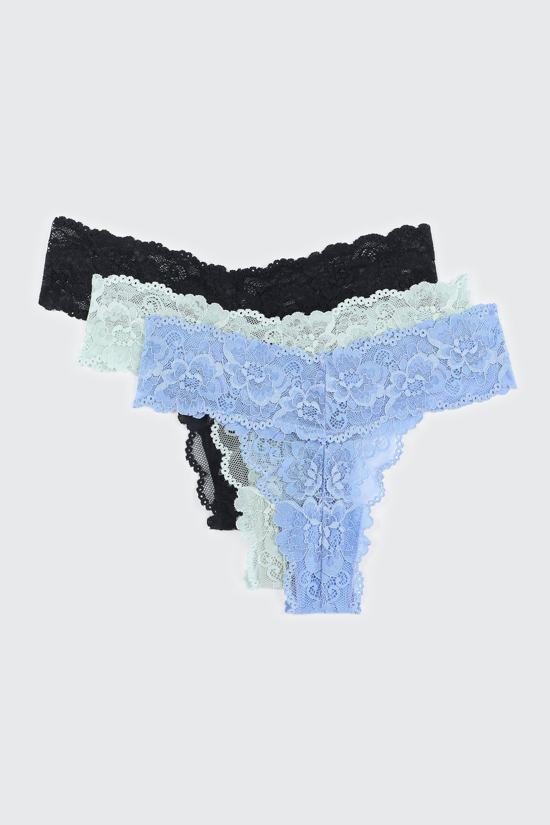 3-Pack Lace Thong Panties