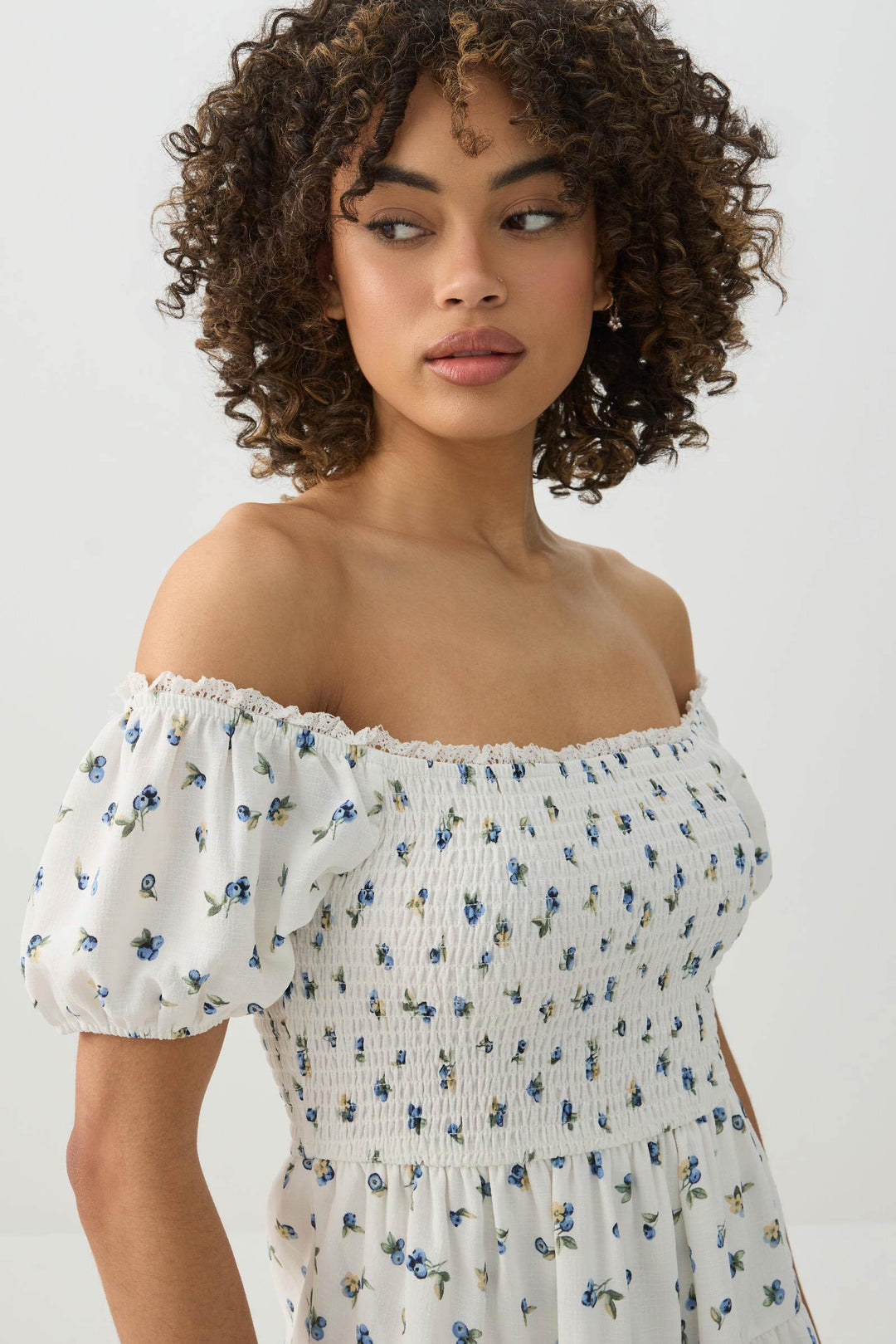 Smocked Tiered Midi Dress