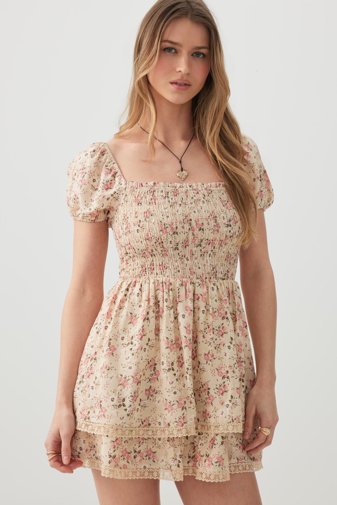 Floral Tiered Midi Dress