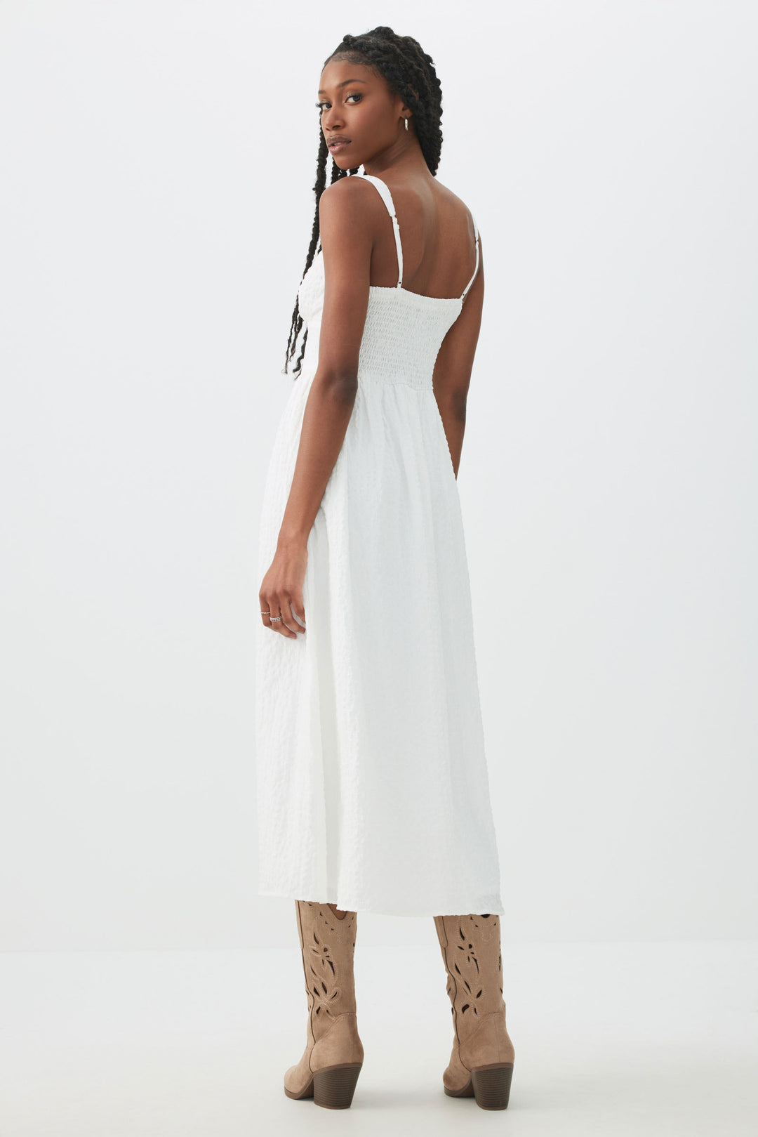Milkmaid Midi Dress