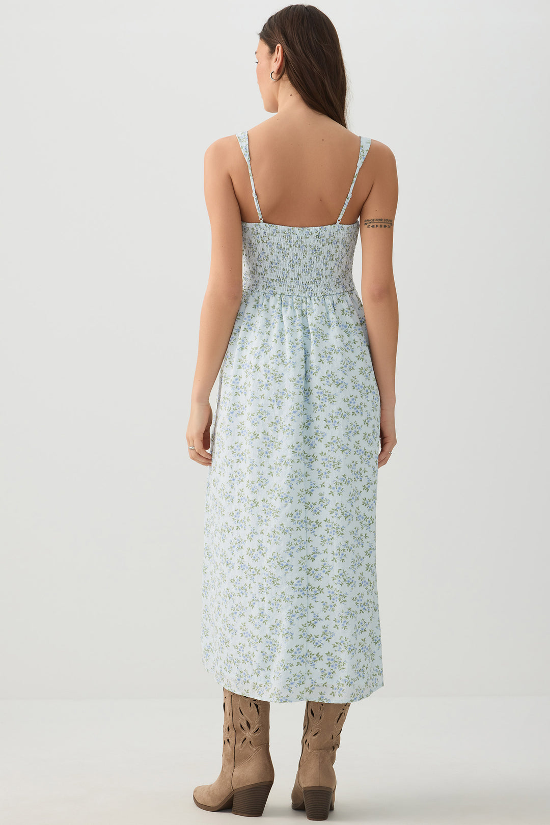 Milkmaid Midi Dress