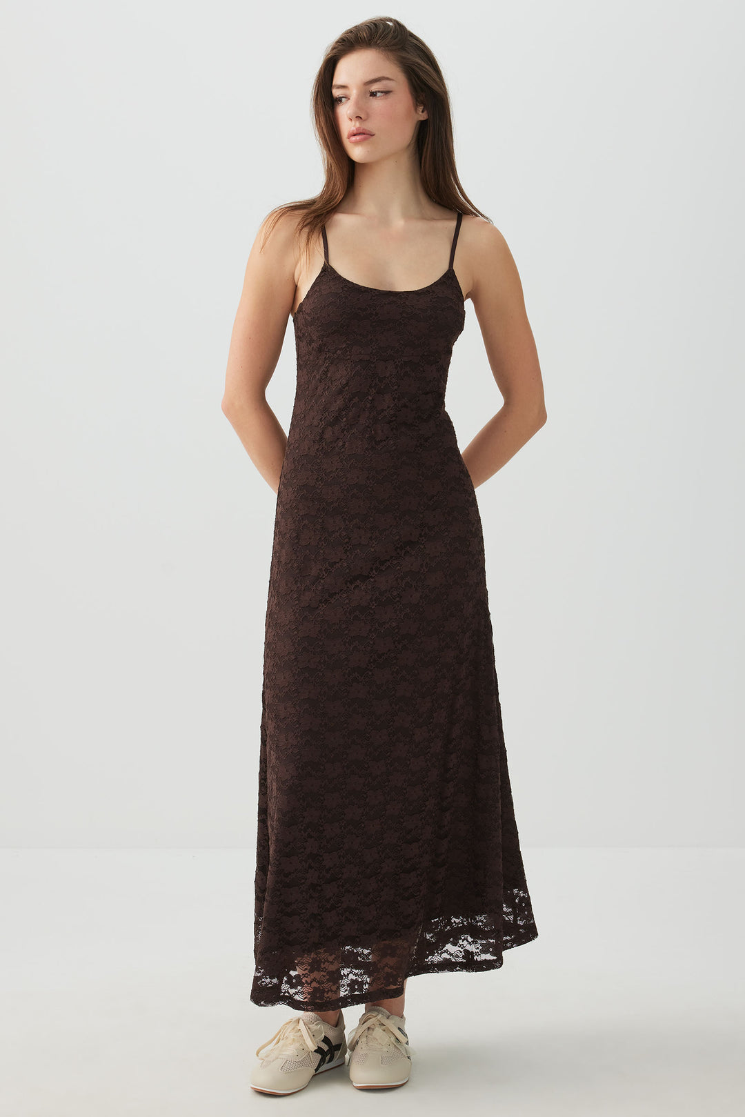 Robe maxi en dentelle