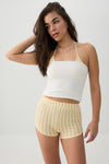 Brushed Knit Contrast Trim Shorts