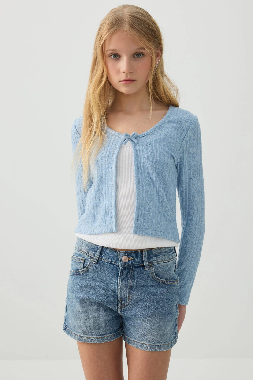 Cardigan with Bow Detail